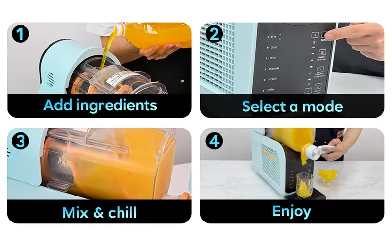 Machine à slush avec réglages personnalisés